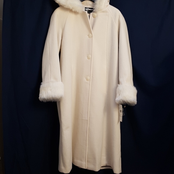 JP 1893 Off white wool blend coat 8P - Picture 2 of 8
